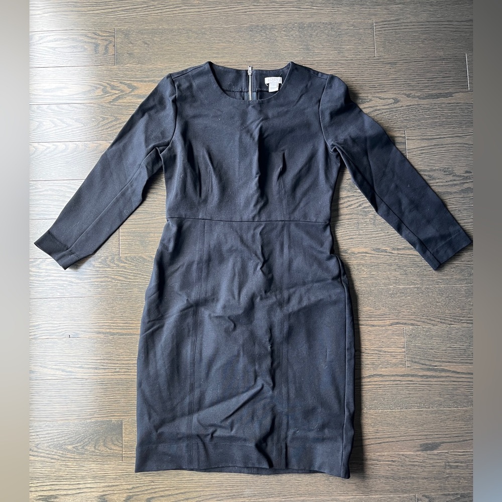 J. Crew Classic Black Long Sleeve Dress size 0